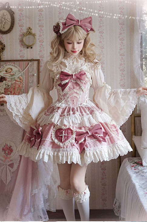 Cross Sweetheart Sweet Lolita Dress and Side Clip