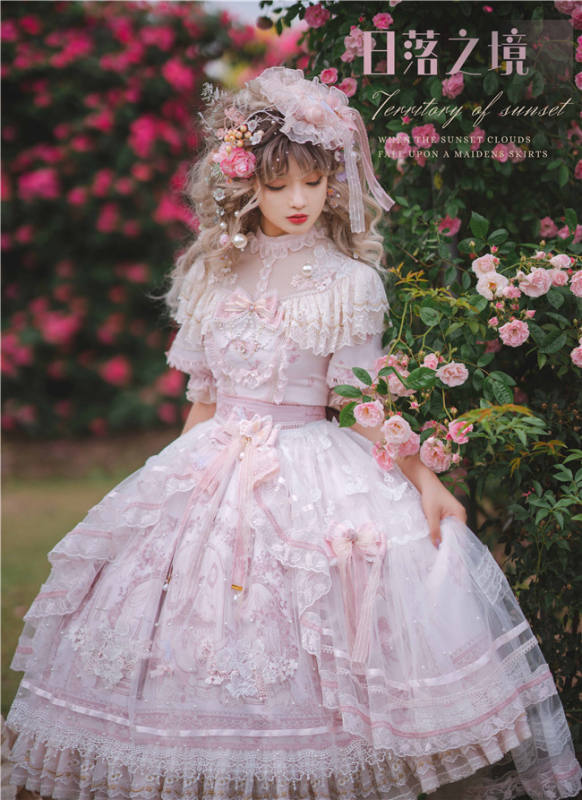 Sunset Fairyland Hime Lolita Dress Full Set