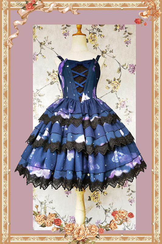 Infanta Cloud and Polka Dots Sweet Lolita Dress