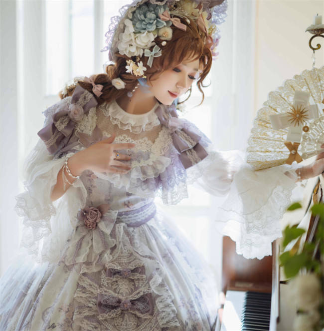 White Chiffon Hime Sleeves Lolita Blouse