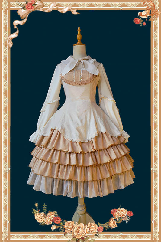 Infanta Waltz Slim Fitting Lolita Dress and Headbow