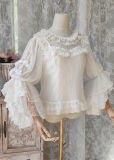 White Chiffon Hime Sleeves Lolita Blouse