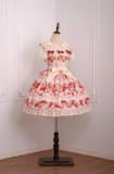 Sweet Strawberry Print Lolita Dress, Blouse and Accessories