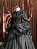 The Muppet Black Witch Hime Sleeves Lolita Dress and Cape