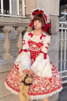 Sweet Strawberry Garden Detachable Bowknots Lolita Blouse
