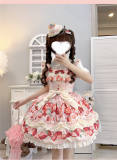 Sweet Strawberry Print Lolita Dress, Blouse and Accessories