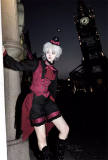 Castle Too Evil Twins Black Red Ouji Lolita Vest, Pants, Petticoat, Skirt and Tailing