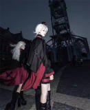 Castle Too Evil Twins Black Red Ouji Lolita Vest, Pants, Petticoat, Skirt and Tailing