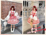 Sweet Strawberry Garden Detachable Bowknots Lolita Blouse