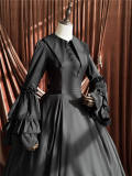 The Muppet Black Witch Hime Sleeves Lolita Dress and Cape