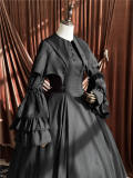 The Muppet Black Witch Hime Sleeves Lolita Dress and Cape
