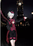 Castle Too Evil Twins Black Red Ouji Lolita Vest, Pants, Petticoat, Skirt and Tailing