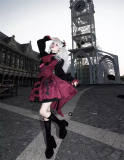 Castle Too Evil Twins Black Red Ouji Lolita Vest, Pants, Petticoat, Skirt and Tailing