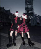 Castle Too Evil Twins Black Red Ouji Lolita Vest, Pants, Petticoat, Skirt and Tailing