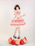 Sweet Strawberry Print Lolita Dress, Blouse and Accessories