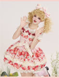 Sweet Strawberry Print Lolita Dress, Blouse and Accessories