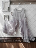 Sweet Dreamer A Summer of Blue Snowflakes Mesh Overdress