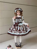 Nnstar Royal Chocolate Sweet Lolita Dress, Headbow and Badge