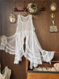 Sweet Dreamer A Summer of Blue Snowflakes Mesh Overdress
