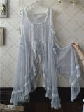 Sweet Dreamer A Summer of Blue Snowflakes Mesh Overdress