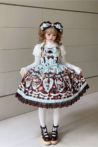 Nnstar Royal Chocolate Sweet Lolita Dress, Headbow and Badge