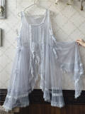 Sweet Dreamer A Summer of Blue Snowflakes Mesh Overdress