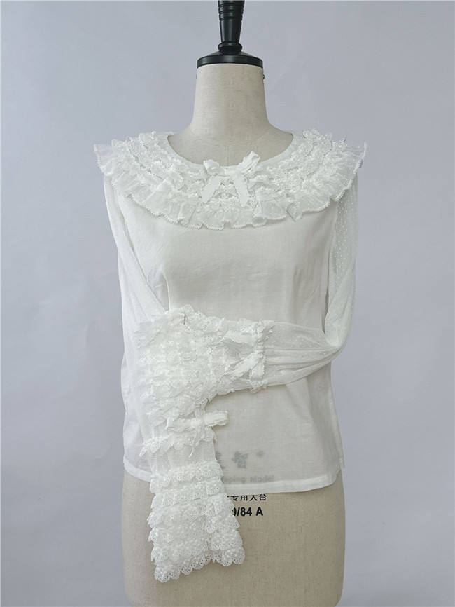 Sweet Dreamer Antique Wall Ruffle Collar Lolita Blouse