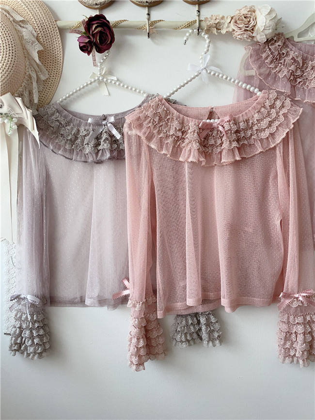 Sweet Dreamer Antique Wall Ruffle Collar Lolita Blouse