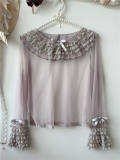 Sweet Dreamer Antique Wall Ruffle Collar Lolita Blouse