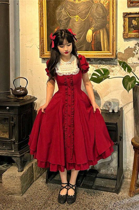Annie Gift Plus Size Lolita Dress, Side Clip and Choker