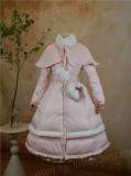 The Rabbit Hole Tailor White Duck Down Fur Collar Long Coat
