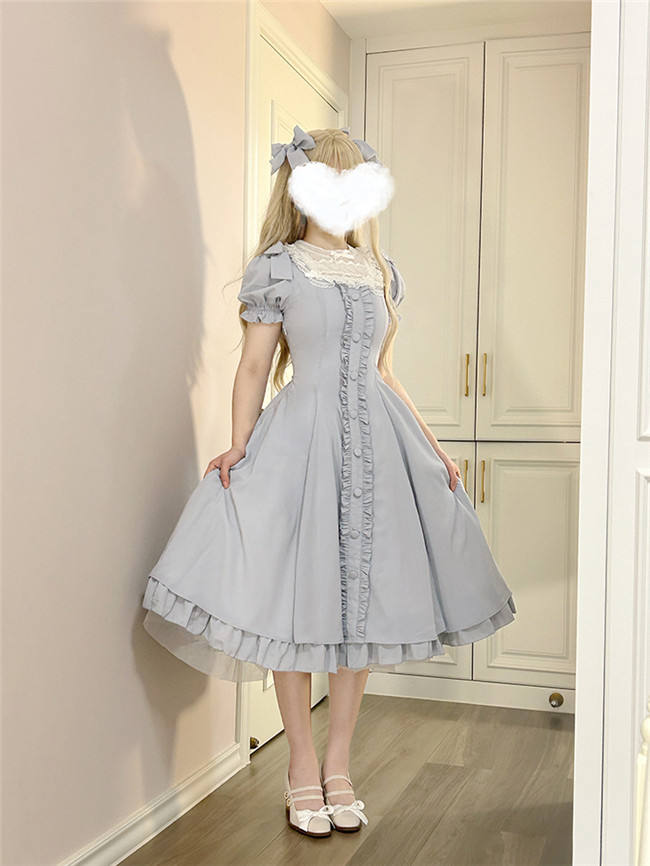 Annie Gift Plus Size Lolita Dress, Side Clip and Choker