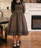Little Detective Plus Size Plaid Lolita Dress and Side Clip