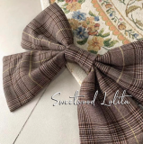 Little Detective Plus Size Plaid Lolita Dress and Side Clip