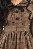 Little Detective Plus Size Plaid Lolita Dress and Side Clip