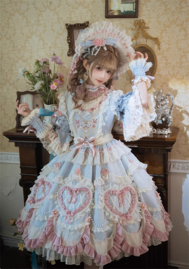 Bramble Rose Antique Cake Classic Lolita Dress Full Set -My Lolita