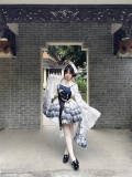 Magpie Embroidery Applique Lolita Jumper Dress and Short Coat