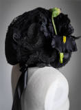 Black Iris Lolita Hat and Head Veil
