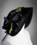 Black Iris Lolita Hat and Head Veil