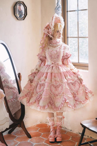 Bramble Rose Antique Cake Classic Lolita Dress Full Set