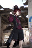 Princess Chronicles Red and Black Dark Gothic Top Hat