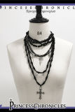Princess Chronicles Red and Black Multiple Layer Cross Necklace