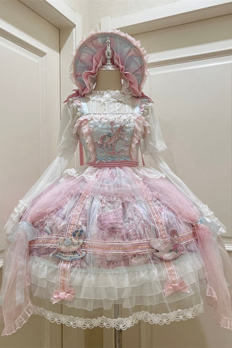 Urtto Flying Horse Sweet Lolita Dress Set