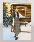 Hard Candy Plus Size Fake Two-piece Plaid Dress