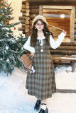 Hard Candy Plus Size Fake Two-piece Plaid Dress