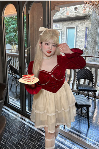 Hard Candy Velvet Bodice Puffy Dress