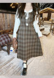Hard Candy Plus Size Fake Two-piece Plaid Dress