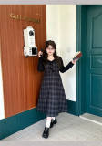 Hard Candy Plus Size Fake Two-piece Plaid Dress