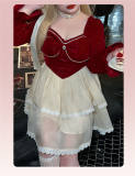 Hard Candy Velvet Bodice Puffy Dress