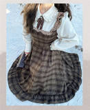 Hard Candy Plus Size Fake Two-piece Plaid Dress